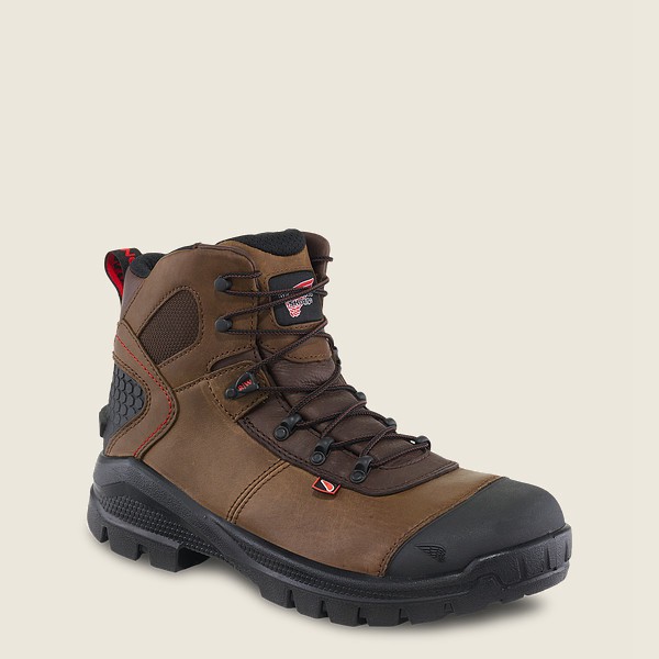 Red Wing Safety Boots Crv™ - 6-Inch Toe - Brune/Svart - Herre 1068-LDYUQ